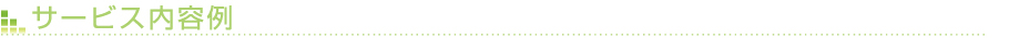 サービスの内容例